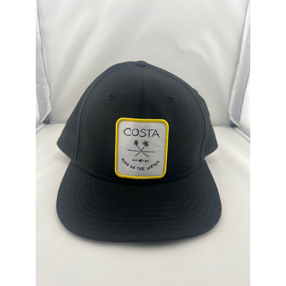 Costa‎ Del Mar Men's Black Snapback Hat Born On The Water Palm Tree Patch Cap